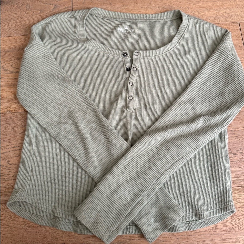 Hollister long sleeve waffle tee